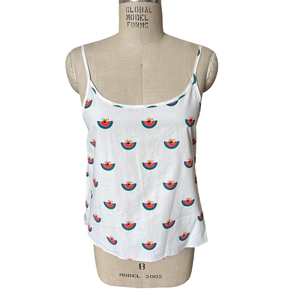 saint geraldine rainbow tank top 🌈 indie cute summer basic, size M